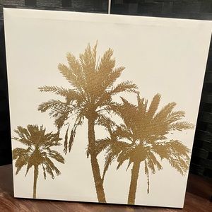 Gold Foil Palm Tree Canvas Wall Art